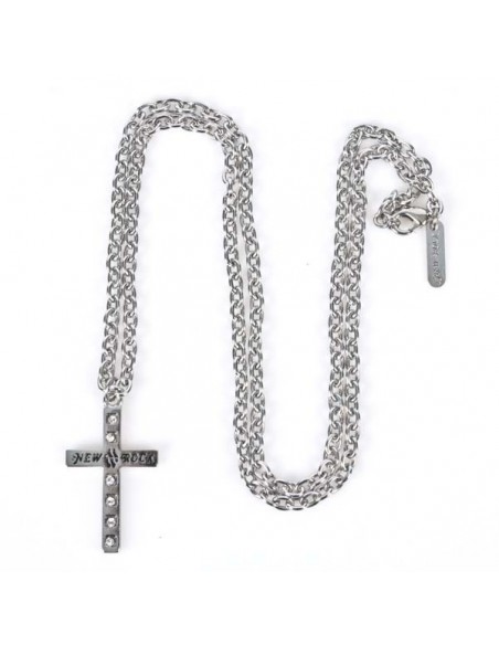 M.NRNECKLACE-S5 NEW ROCK CROSS NECKLACE 53715-N-CAD