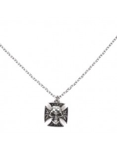 M.NRNECKLACE-S6 NEW ROCK SKULL CROSS NECKLACE 53713-N-CAD 2