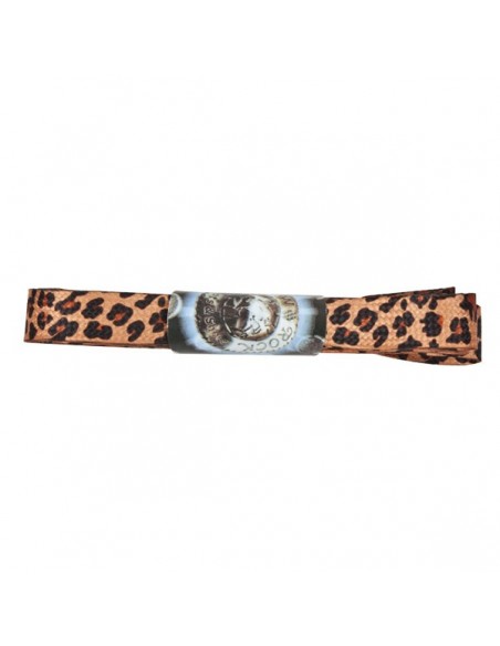 FASHION SHOE LACES TEXTIL ORANGE LEOPARD 180cm