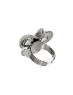 M.RING6-S1 NEW ROCK FLOR DE LYS METAL RING 2