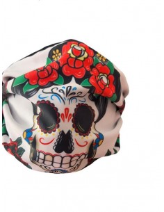 Urban Face Mask White Skulls 2